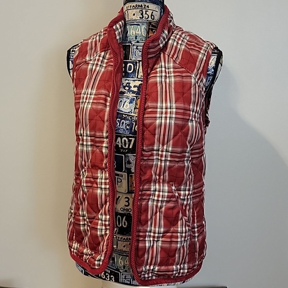 Quilted Plaid vest 